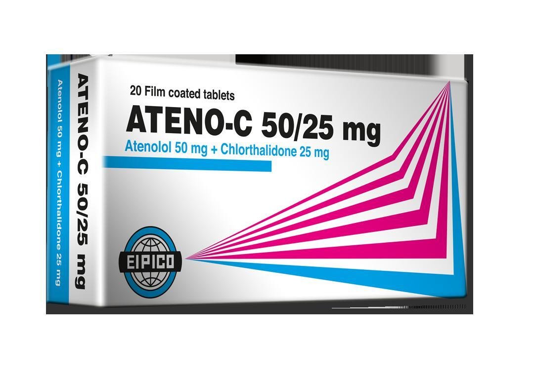 ATENO-C 50/25 MG 20 TAB