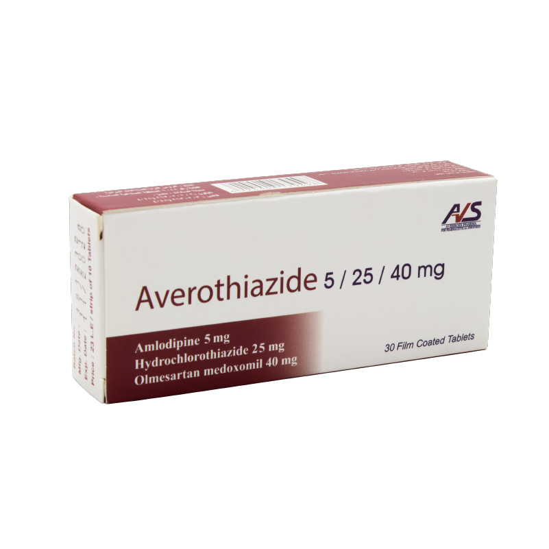 AVEROTHIAZIDE 40/5/25 MG 30 TAB