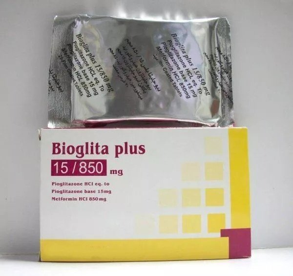 BIOGLITA PLUS 15/850 MG 30 TAB