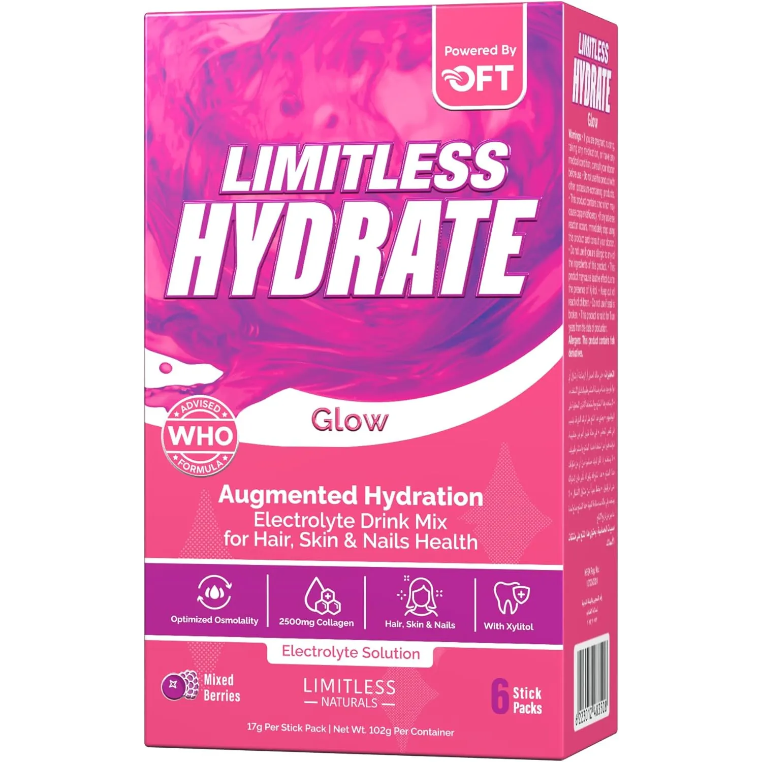 LIMITLESS HYDRATE CHARGE 6 STICK PACKS