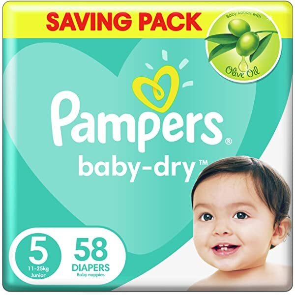 PAMPERS (5) JUNIOR (11-25KG) 58PCS