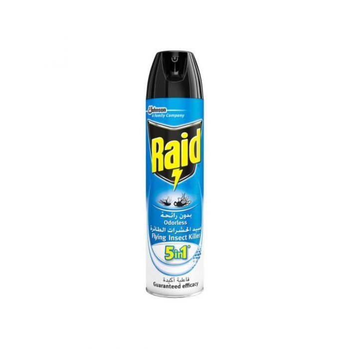 RAID ODORLESS AQUA 400 ML الازرق للحشرات الطائرة
