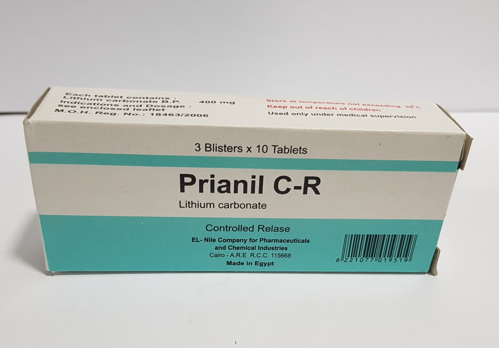 LITHIOMOD 400 MG 30 TAB