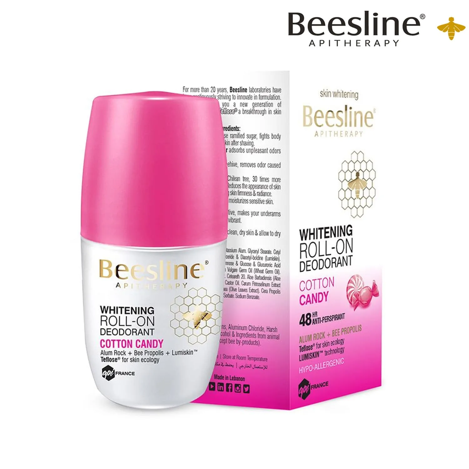 BEESLINE WHIT ROLL ON COTTON CANDY 50 ML