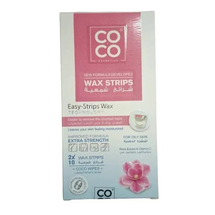 COCO WAX STRIPS OILY SKIN 10 STRIPS