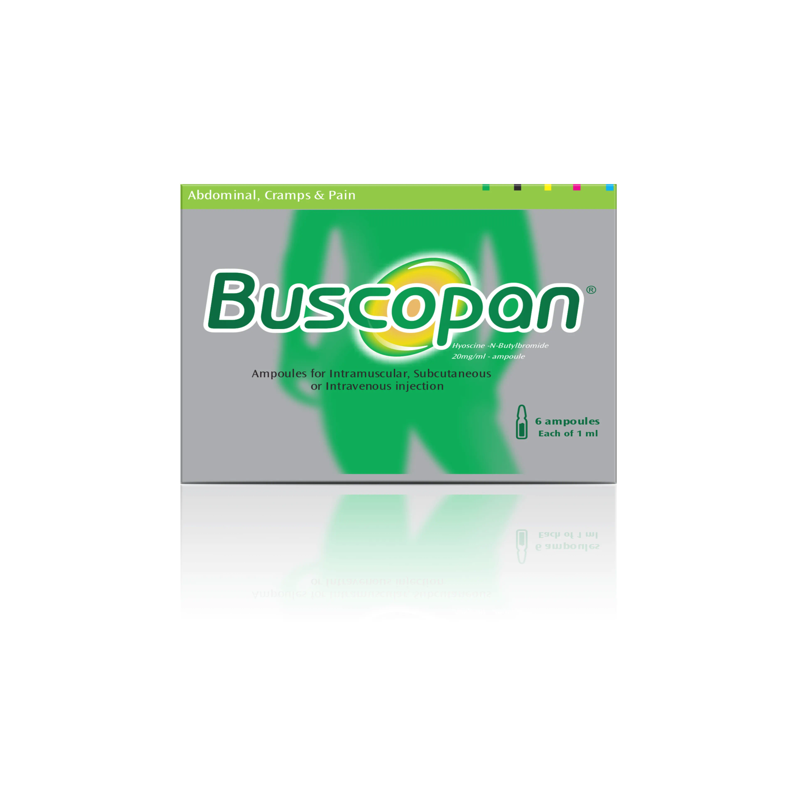 BUSCOPAN 20 MG 6 AMP 1 ML س.ج