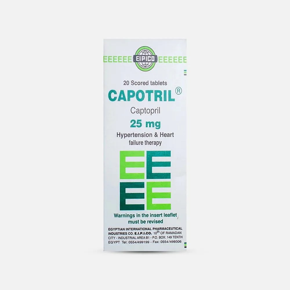 CAPOTRIL 25 MG 20 TAB