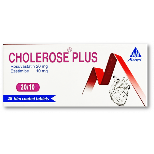 CHOLEROSE PLUS 20/10 MG 28 TAB س.ج