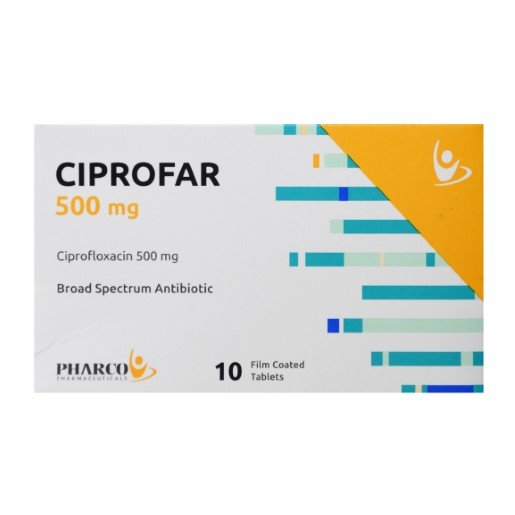 CIPROFAR 500 MG 10 TAB س.ج