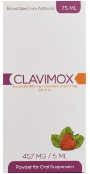 CLAVIMOX 457 MG/5 ML 75 ML س.ج