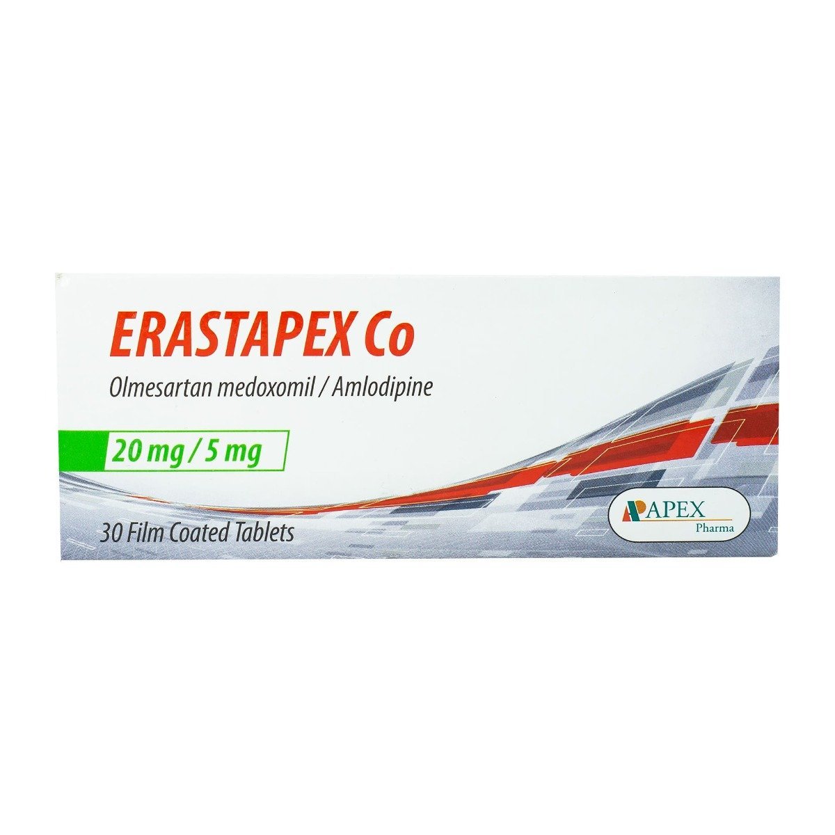 ERASTAPEX CO 20/5 MG 30 TAB س.ج