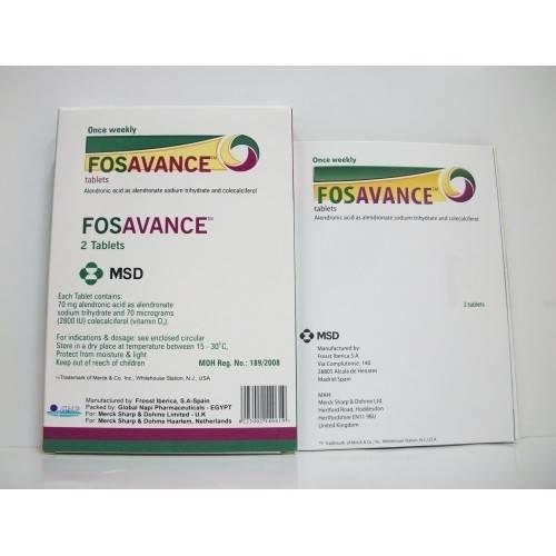 FOSAVANCE 70 MG 2 TAB