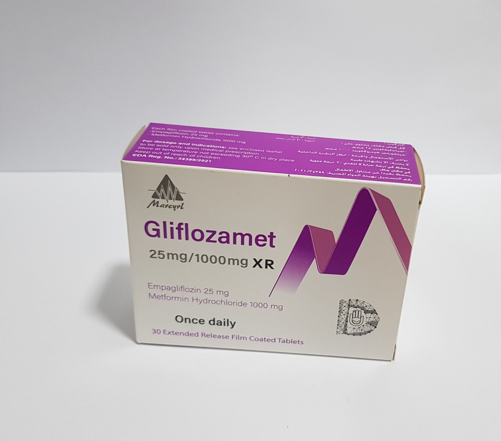 GLIFLOZAMET XR 25/1000 MG 30 TAB