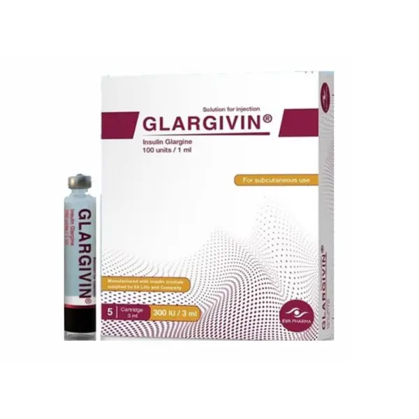 GLARGIVIN 100 UNITS 1 ML 5 CARTRIDGES