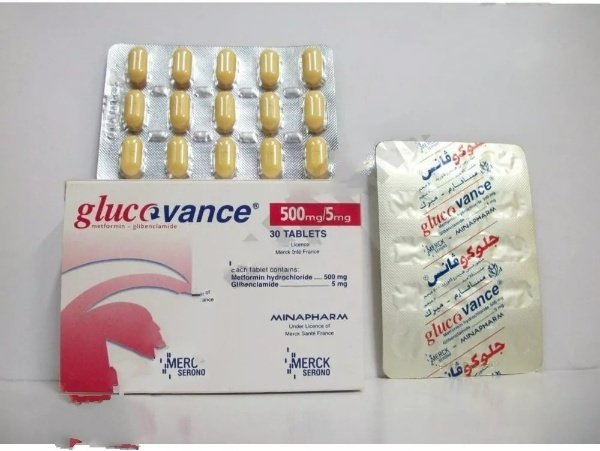 GLUCOVANCE 500/5 MG 30 TAB س.ج