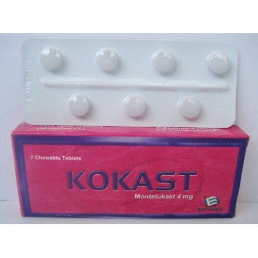 KOKAST 4 MG 7 CHEWABLE TAB