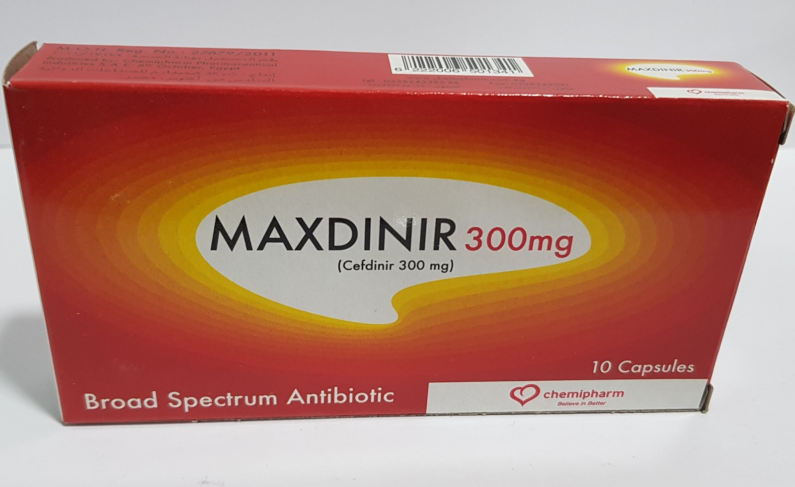 MAXDINIR 300 MG 10 CAP