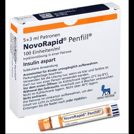 NOVORAPID PENFILL 100 U 5 VIAL 3 ML س.ج