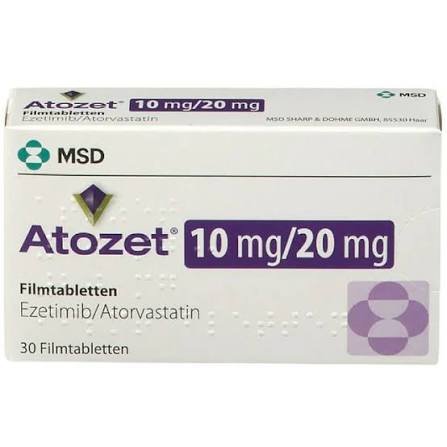 ATOZET 10/20 MG 30 TAB