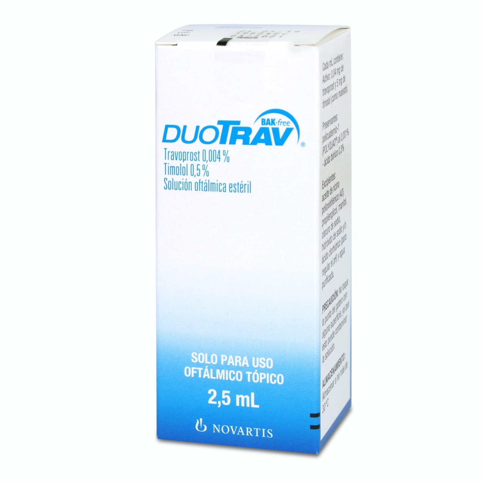DUOTRAV EYE DROPS 2.5 ML