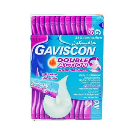 GAVISCON DOUBLE ACTION 24 SACHETS