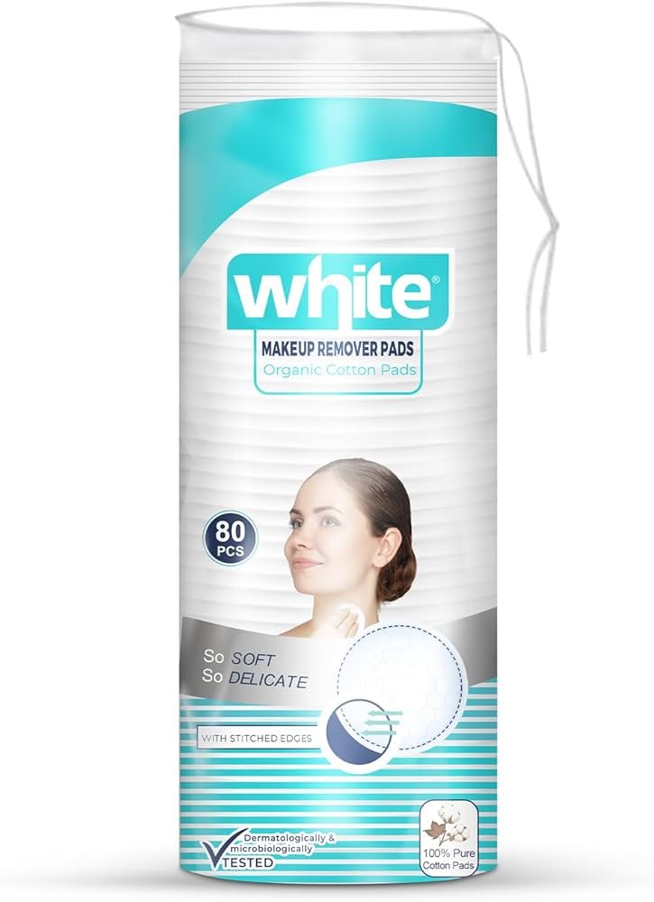 WHITE 80 PCS قطن مكياج