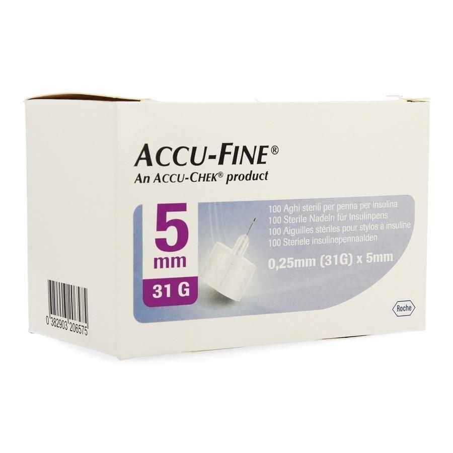 ACCU CHEK FINE 5 MM 100 PEN شكاكات
