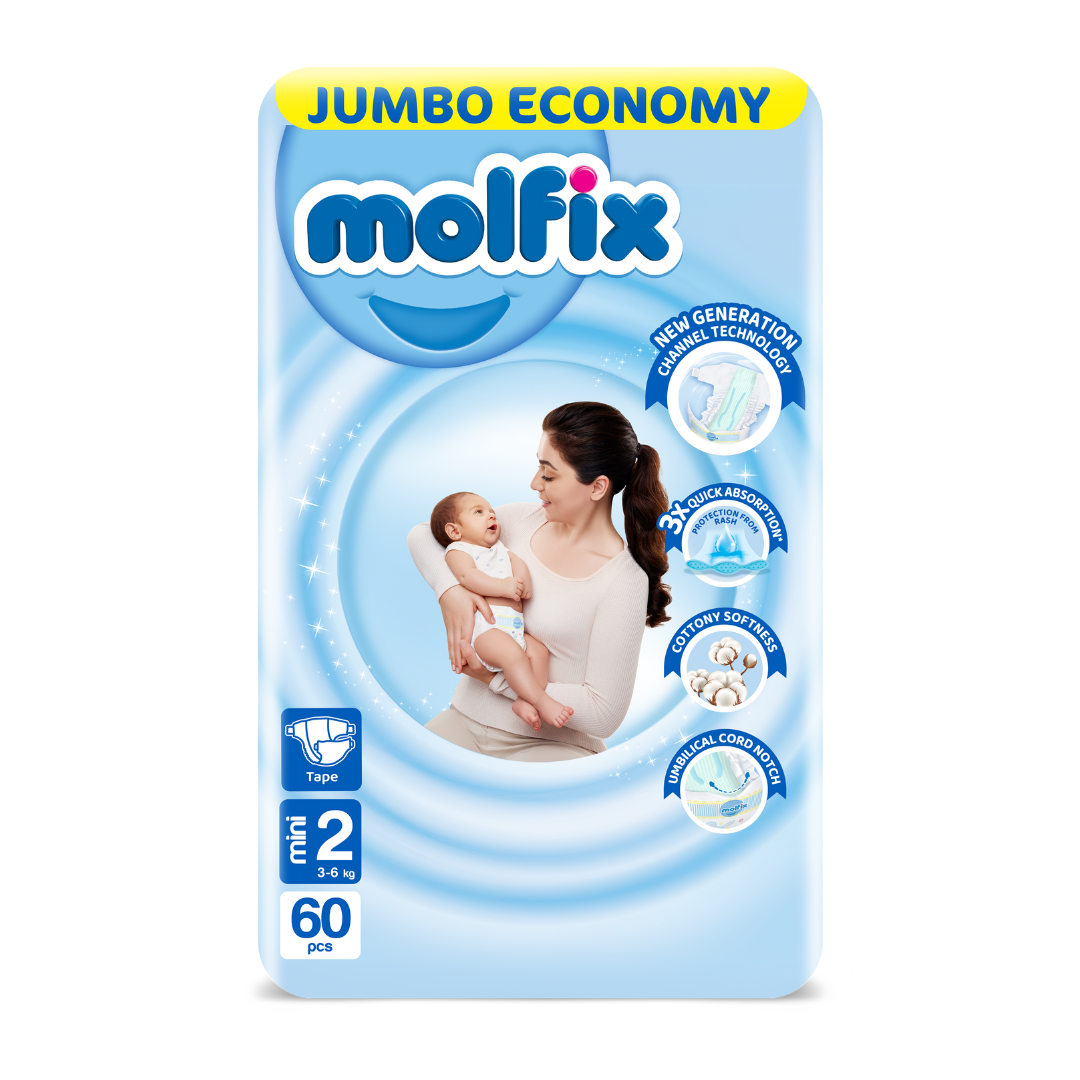 MOLFIX 2 DIAPERS MINI (2) 3-6KG 10PCS مصرى