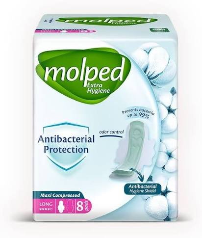MOLPED ANTI BACTERIAL MAXI LONG 8 PADS
