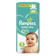 PAMPERS (3) MIDI (4-9KG) 58PCS ميدي