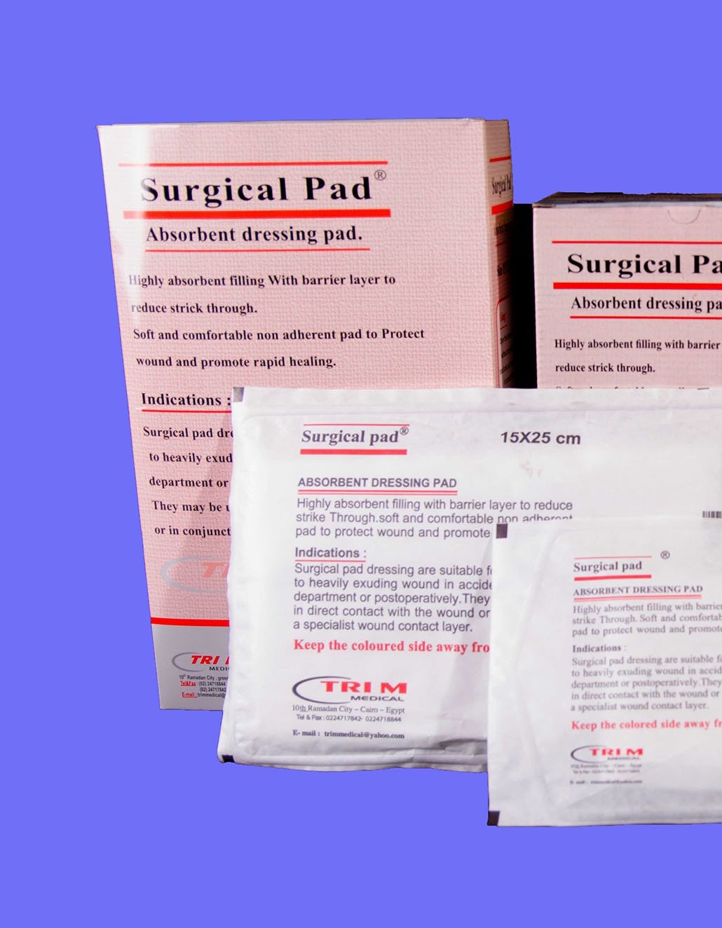 SURGICAL PAD 15X25 CM TRI M