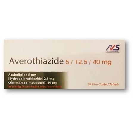 AVEROTHIAZIDE 40/5/12.5 MG 30 TAB