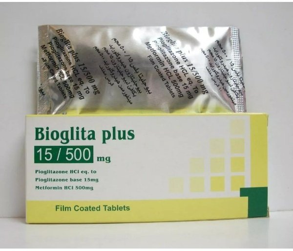 BIOGLITA PLUS 15/500 MG 30 TAB س.ج