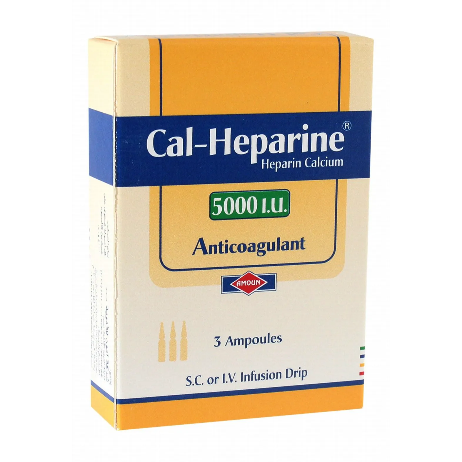 CAL-HEPARIN 5000 I.U 3 AMP س.ق