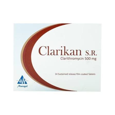 CLARIKAN SR 500 MG 14 TAB