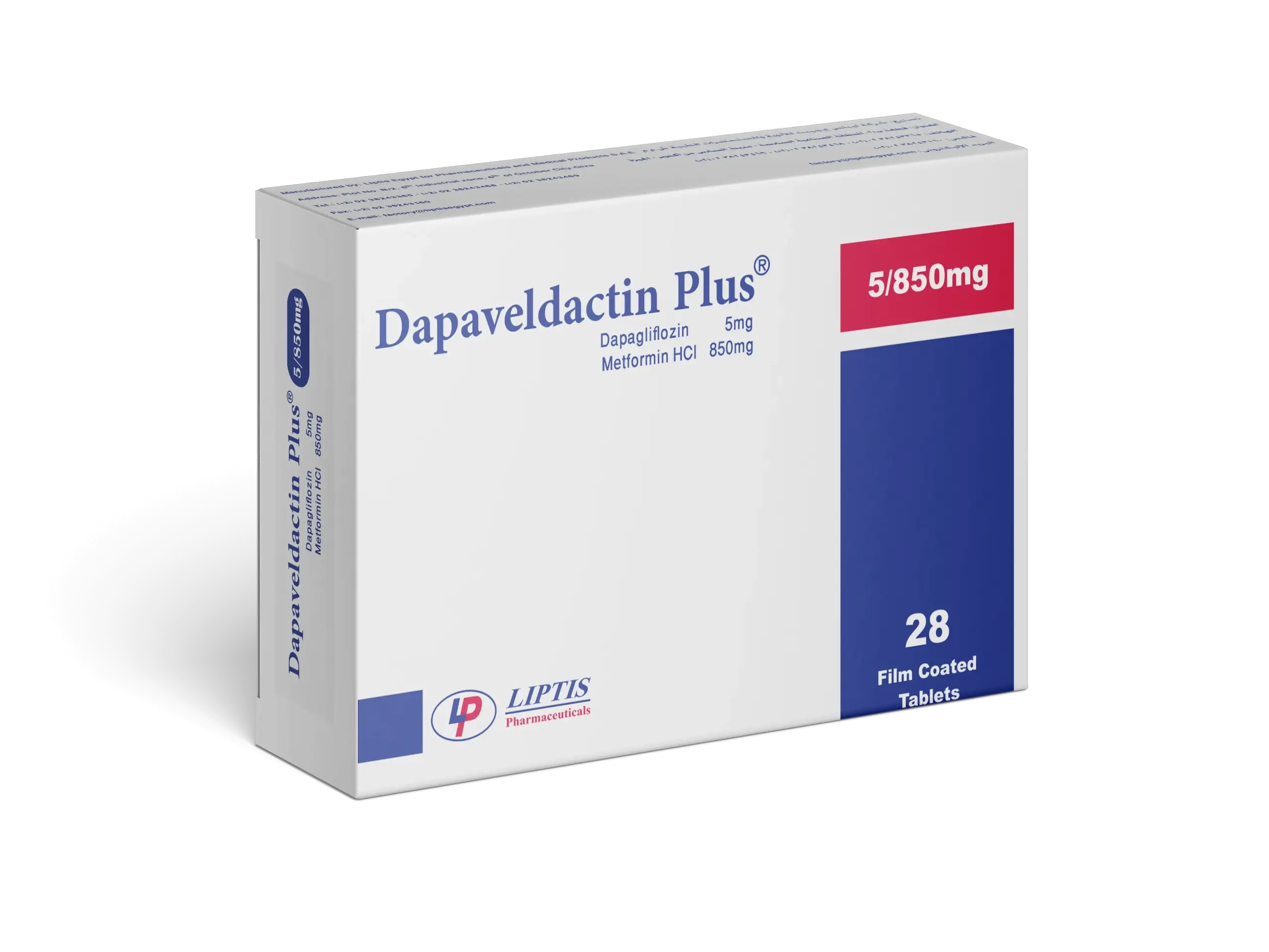 DAPAVELDACTIN 5/850 MG 28 TAB