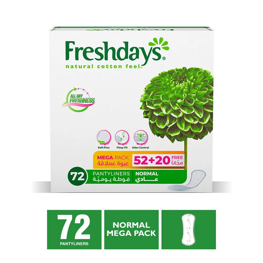 FRESHDAYS PANTYLINERS NORMAL 72 PCS
