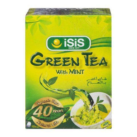 ISIS GREEN TEA بالنعناع 12 كيس