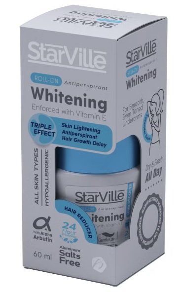 STARVILLE WHITENING ROLL ON 60ML HAIR REDUCER
