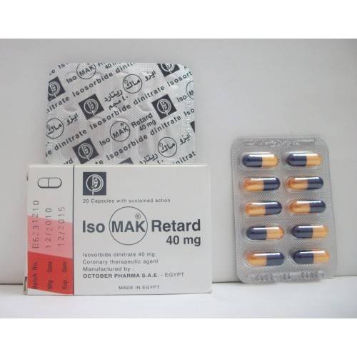 ISOMAK RETARD 40 MG 20 CAP