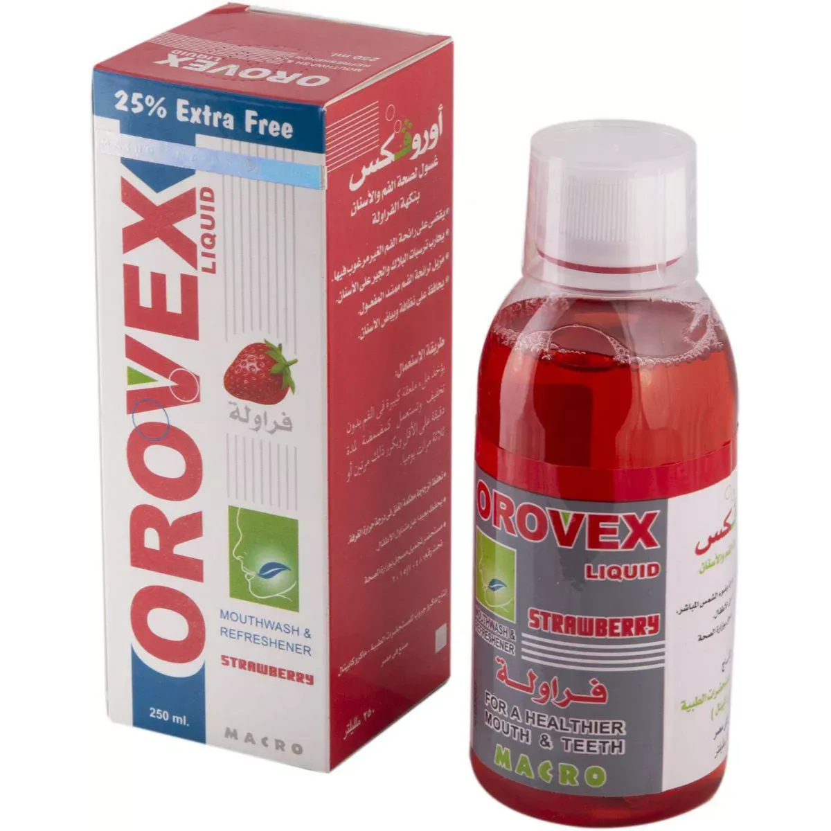 OROVEX STRAWBERRY MOUTH WASH 250 ML