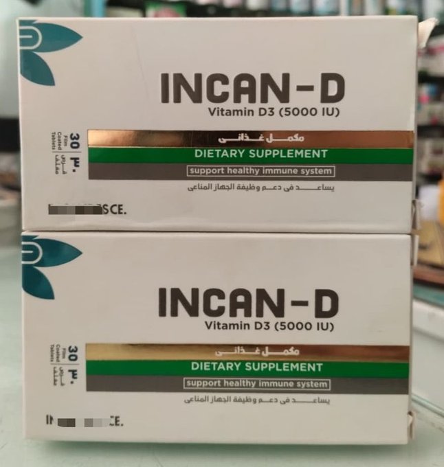 INCAN - D D3 5000 I.U 30 CAP