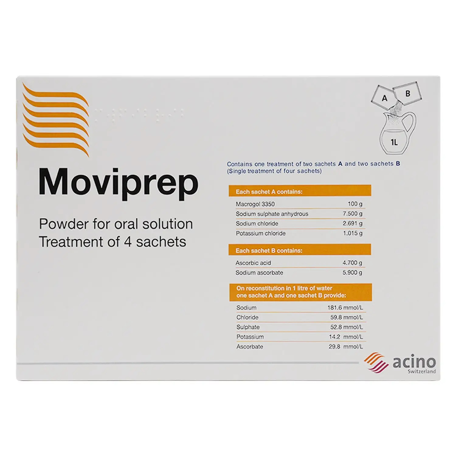 MOVIPREP POWDER 4 SACHETS