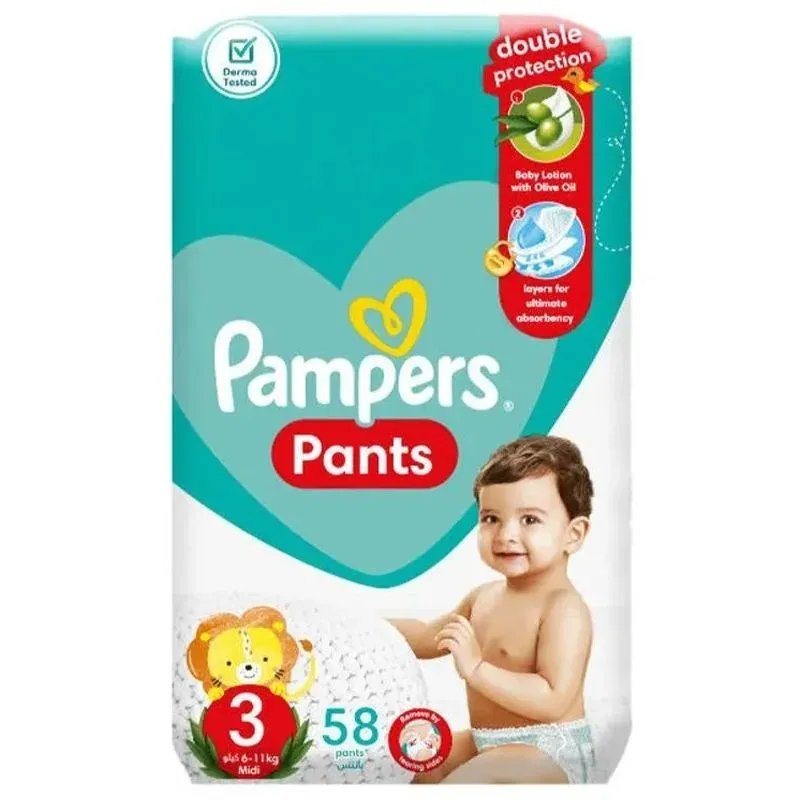 PAMPERS (PANTS 5) 12-18 KG 58 PCS